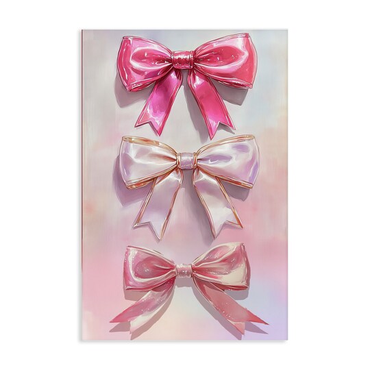 Stupell Industries Blush And Satin Bows Canvas, design by Annabelle Hall